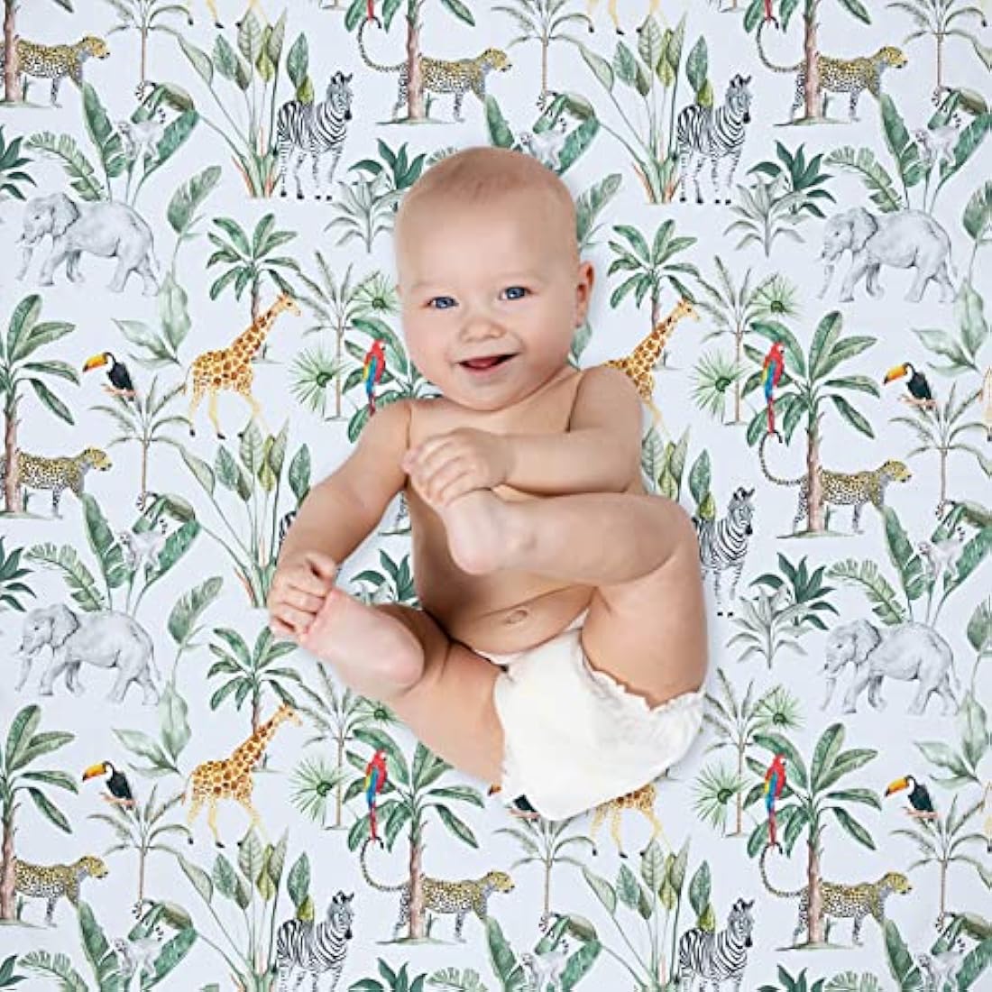 Baby Splash Mat – Waterproof Non-Slip Tropical Jungle
