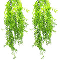 Jolof Store 2-Pack Artificial Hanging Ivy Plants | Faux Willow Leaf Vines
