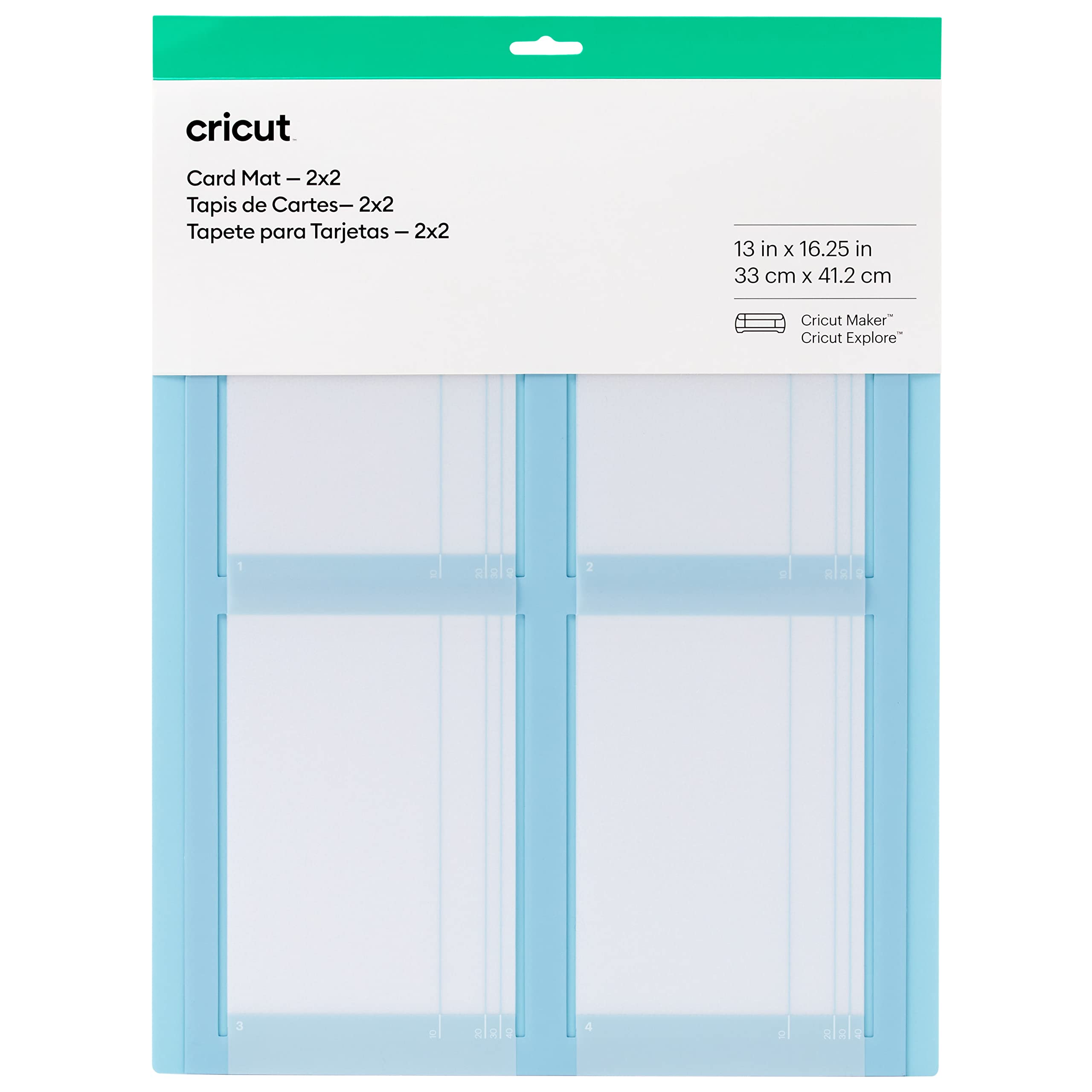 Cricut Card Mat for Explore & Maker – 2x2 Reusable 4-Card Cutting Mat