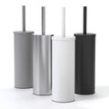 SAVEGA Silicone Toilet Brush with Holder – Stainless Steel & Hygienic Grey