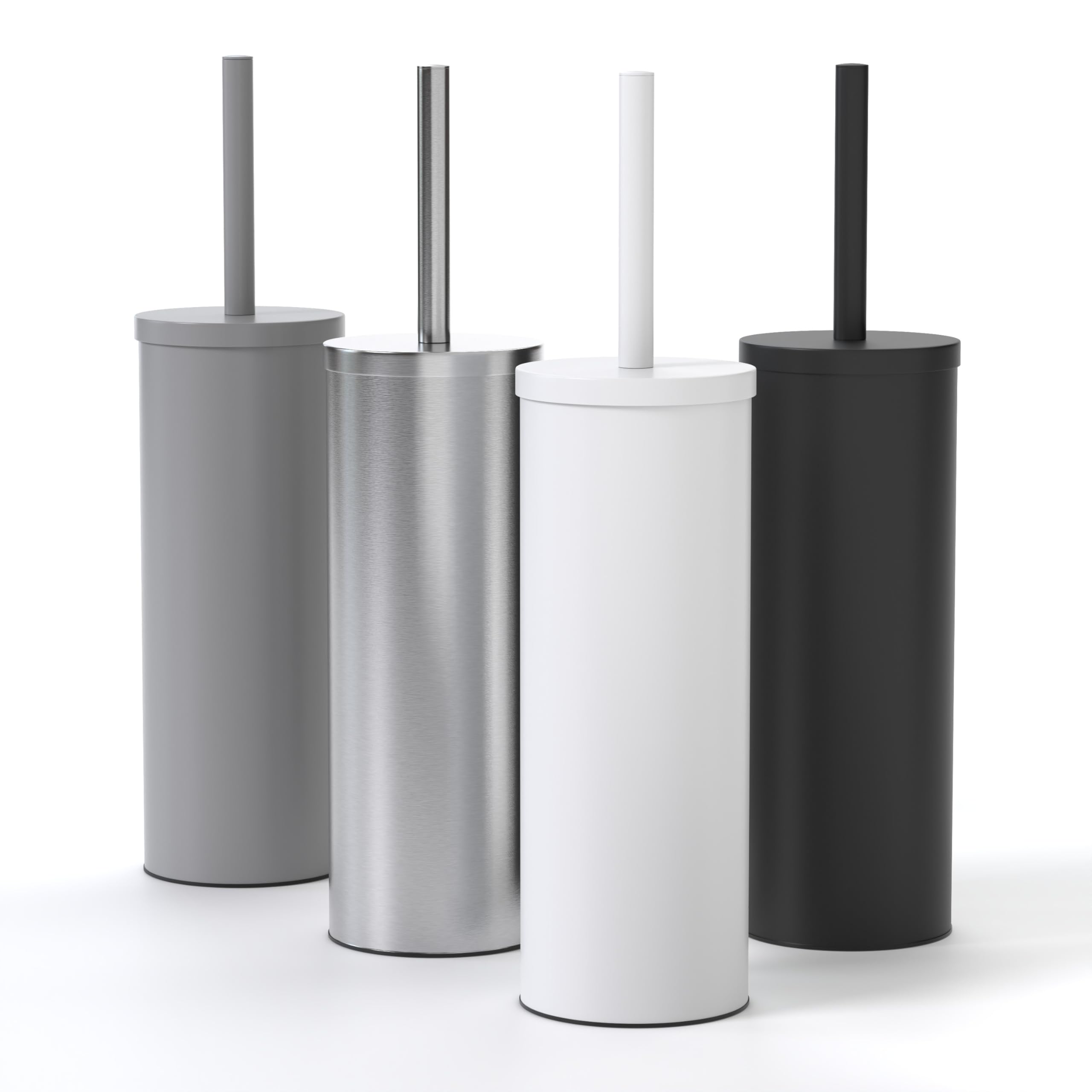SAVEGA Silicone Toilet Brush with Holder – Stainless Steel & Hygienic Grey