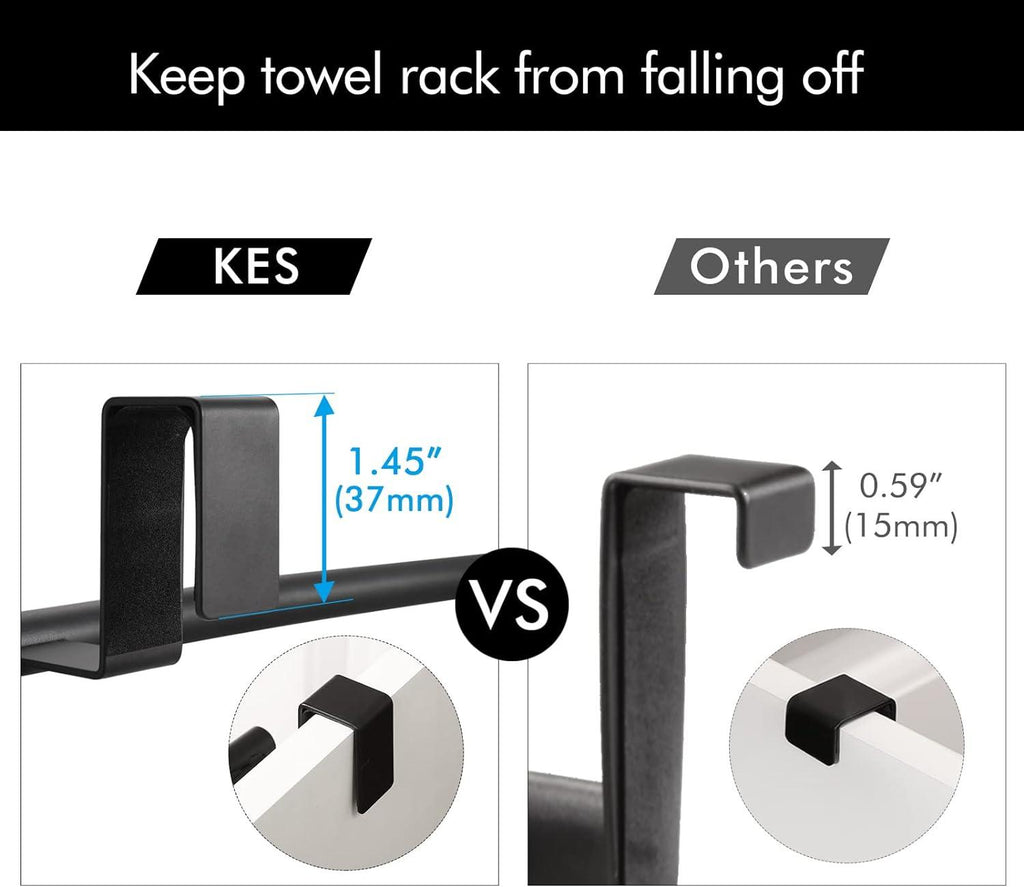 KES Over the Door Towel Bar - Rustproof Cabinet Rack, Set of 2