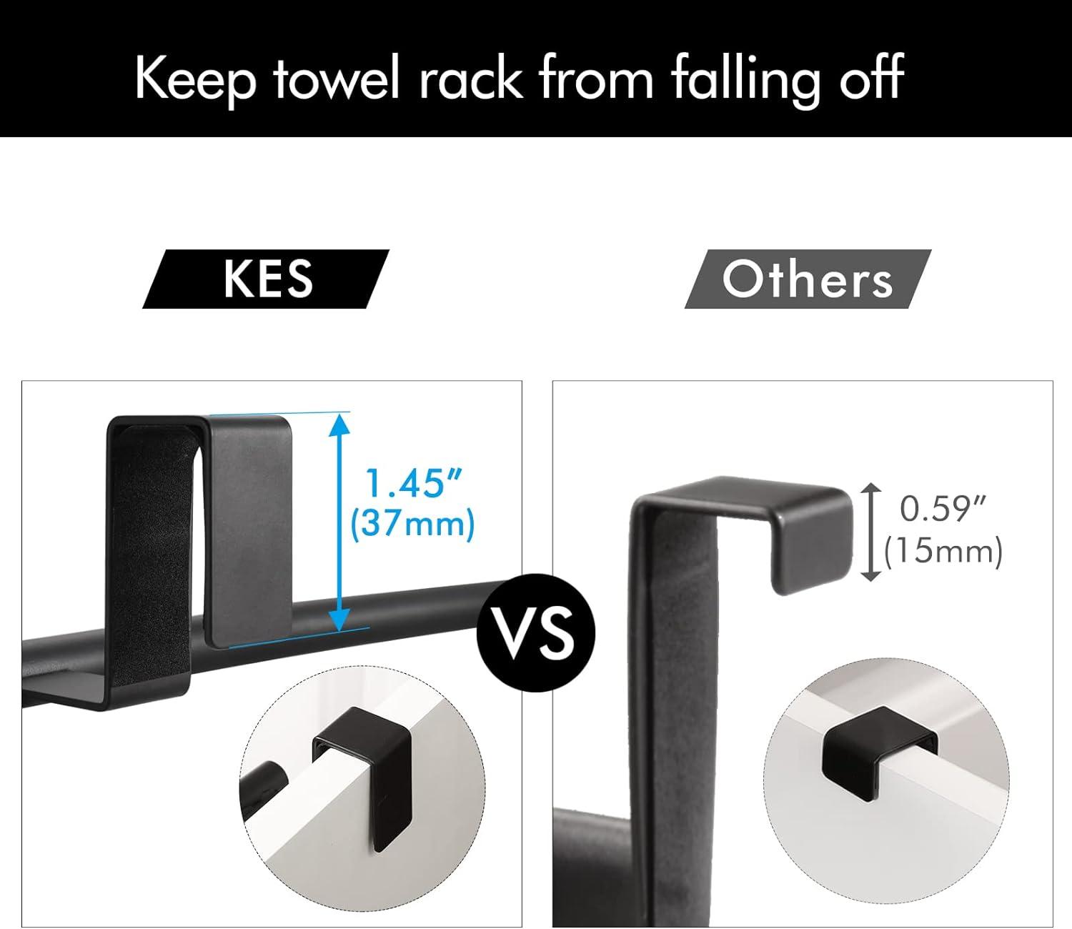 KES Over the Door Towel Bar - Rustproof Cabinet Rack, Set of 2