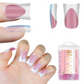NOVO OVO Short Duck Nail Tips | French Tip Soft Gel Press On - Berry Pink