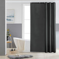 Furlinic Waterproof Shower Curtain – Dark Grey Mold Resistant Fabric