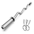 47" Olympic EZ Curl Bar | 500lb Capacity Chrome Steel Barbell