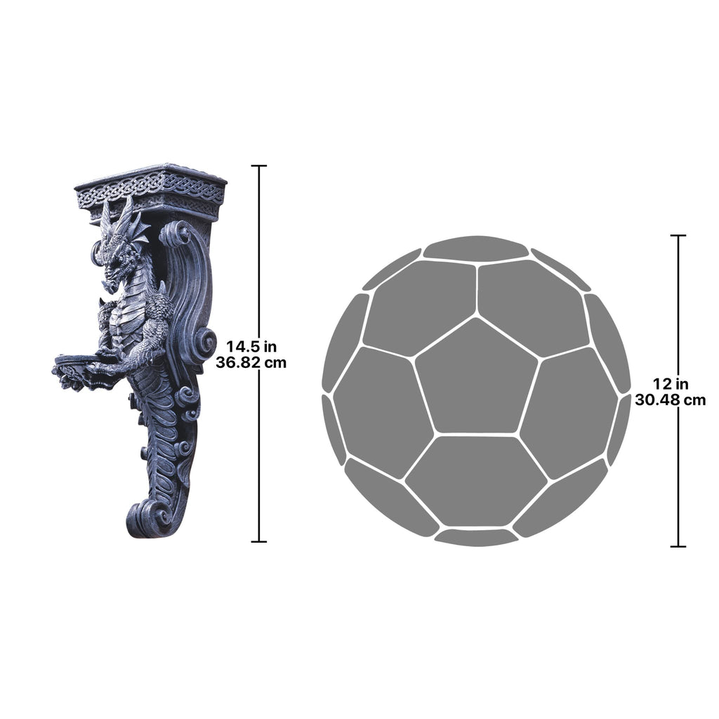 Design Toscano Dragons of Darkmoor Castle Wall Caryatid Dragon Statue