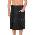 Aomig Men's Microfiber Bath Wrap – Adjustable Absorbent Sauna Skirt