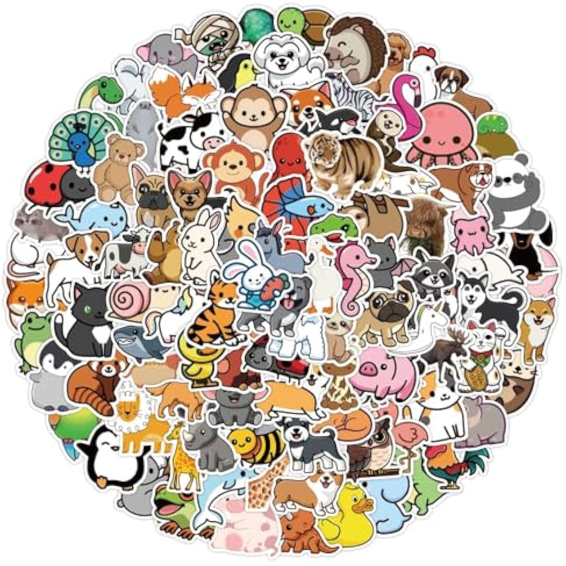 Animal Stickers | 200PCS Waterproof Vinyl Kawaii Decals