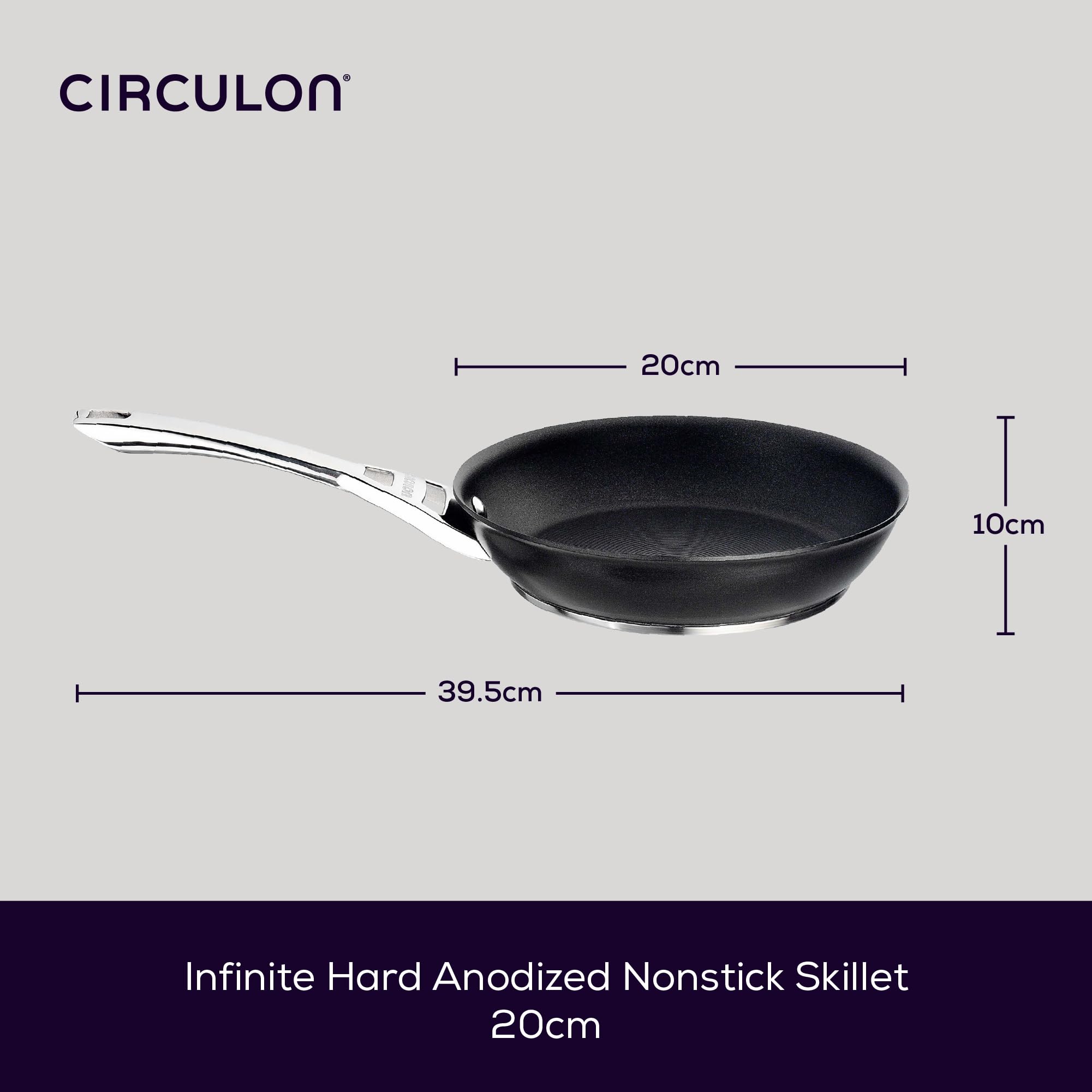 Circulon Infinite Non-Stick Frying Pan - 20cm Hard Anodized Induction