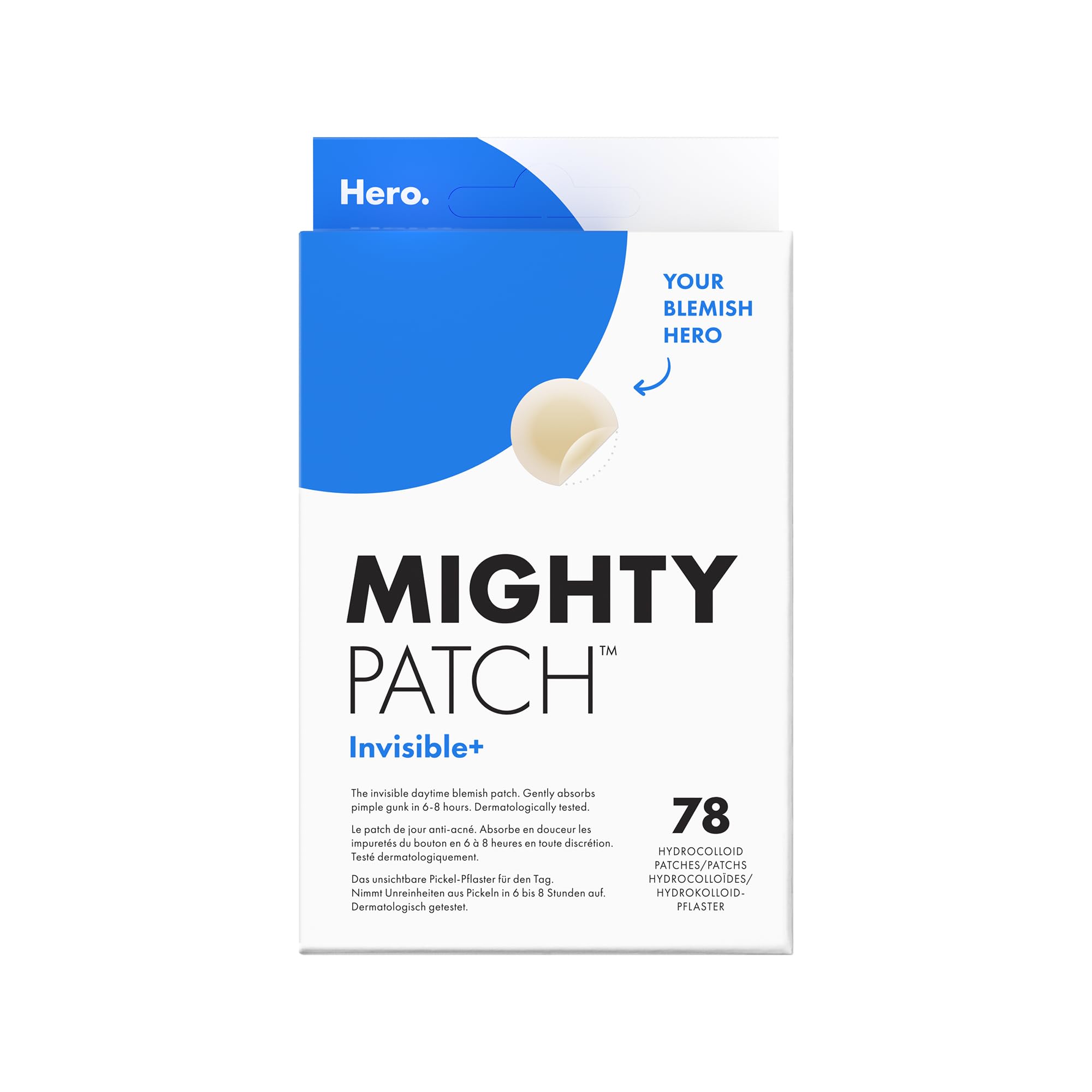 Hero Cosmetics Mighty Patch Invisible+ Hydrocolloid Acne Patches - 78 Count