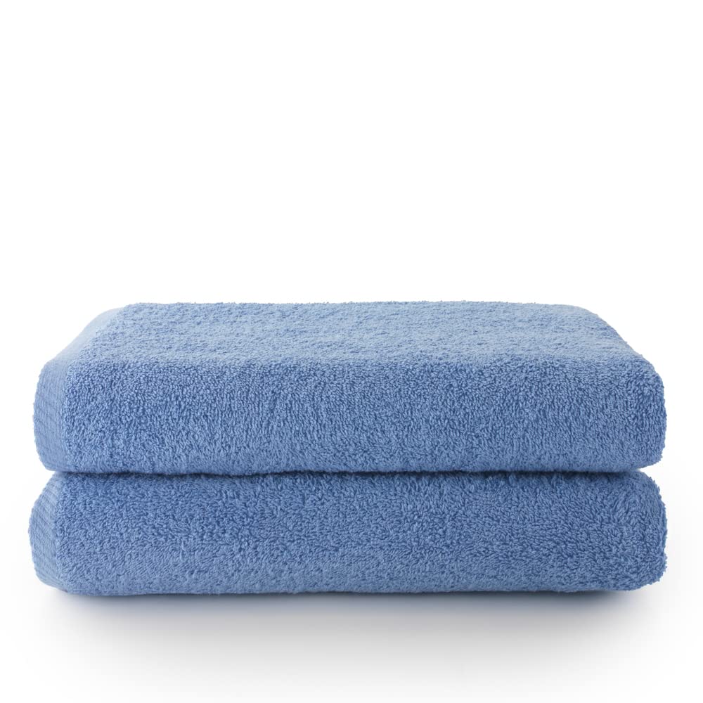 Top Towels Plus – 2-Piece Large Cotton Bath Towel Set, 70x140cm – Lavender