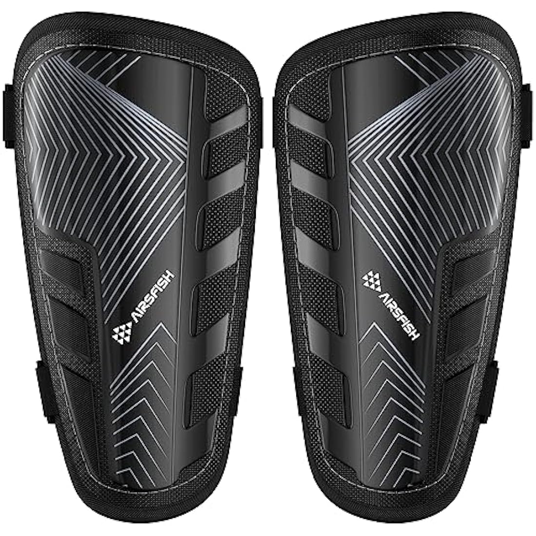 AirsFish Kids Football Shin Guards - CE Certified Soccer Shin Pads