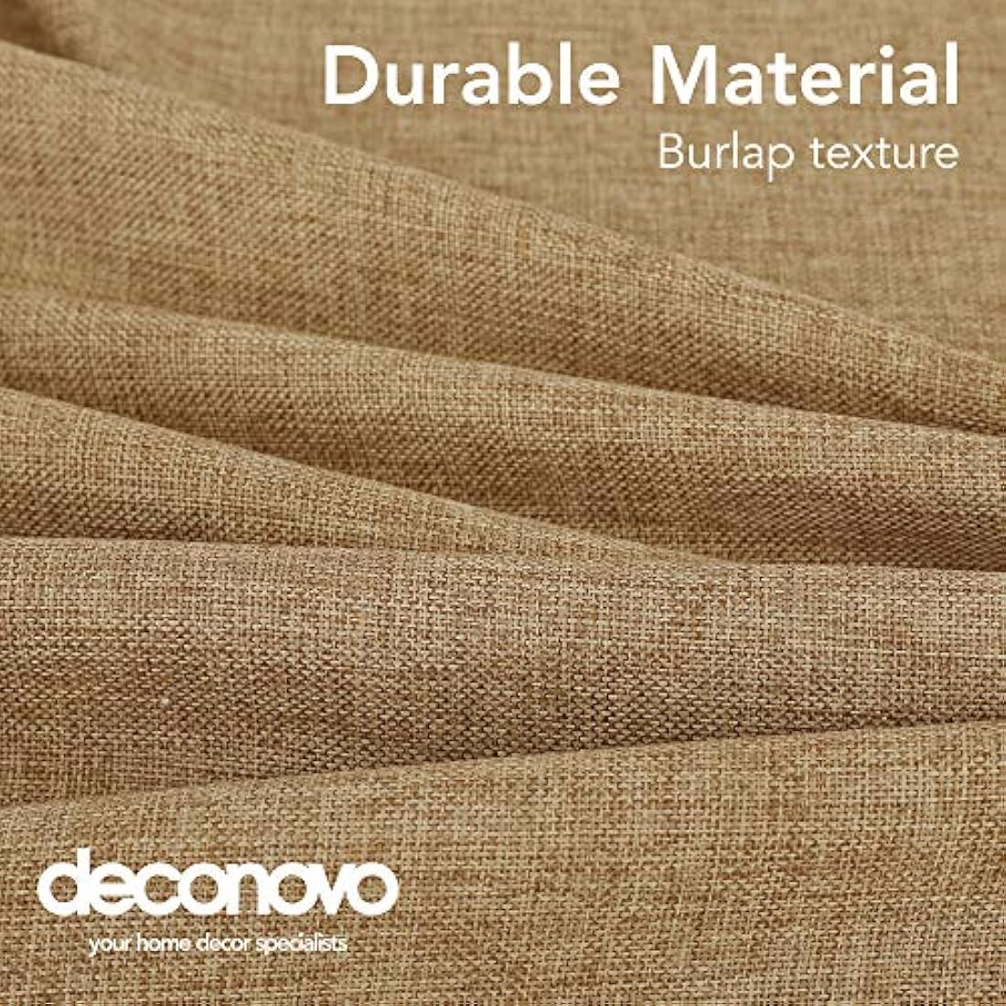Deconovo Faux Linen Rectangle Tablecloth – Wipeable & Spill Proof, 55x95in