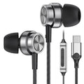 USB C Headphones – Wired In-Ear Earphones with Microphone