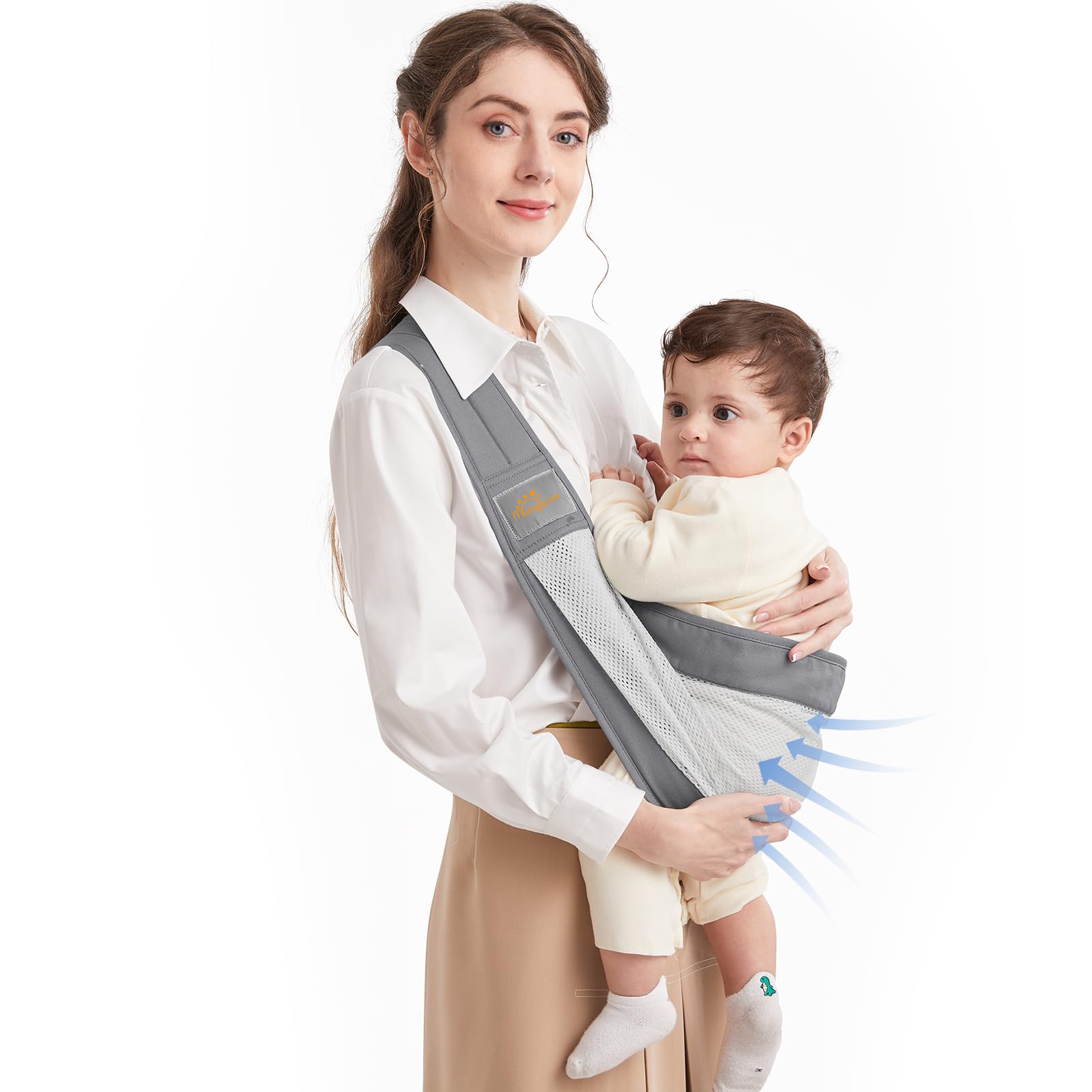 Mumgaroo Baby Sling | Breathable Mesh Adjustable Carrier for 0-36 Months