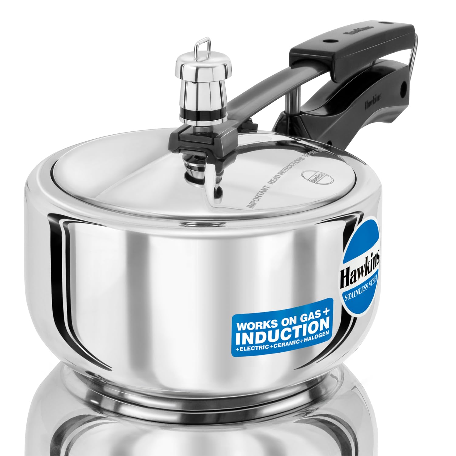 Hawkins 2 Litre Stainless Steel Pressure Cooker | Induction Compatible