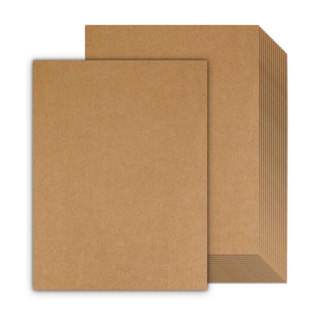 Goefun Brown Kraft Cardstock A4 - 100 Sheets 230gsm Paper for Crafts