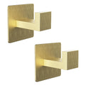 YUET Gold Adhesive Towel Hooks | 304 Stainless Steel Wall Mount 2-Pack
