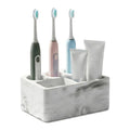 Zipplunk Diatomite Toothbrush Holder, Toothpaste Holder Marble White