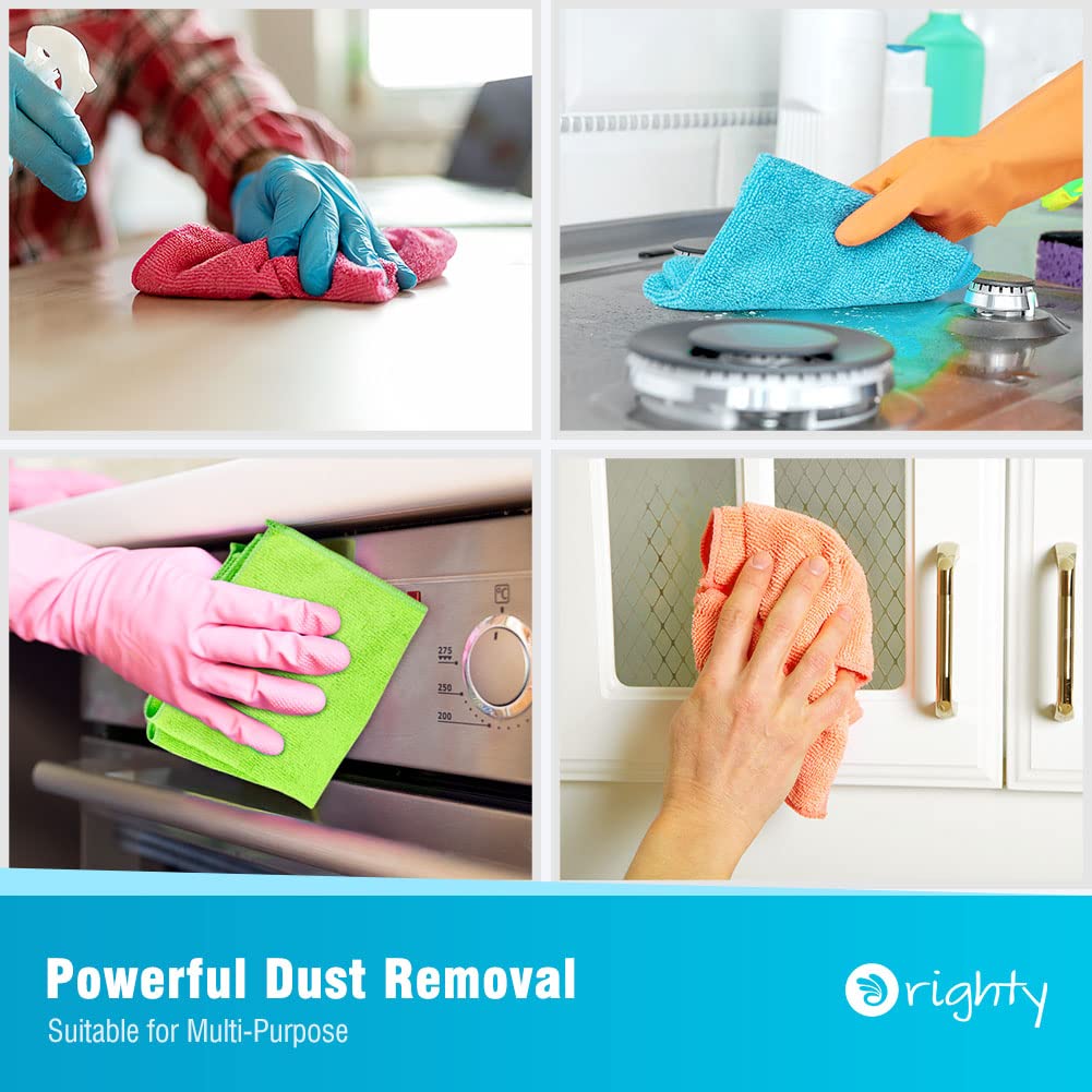 Orighty Microfibre Cleaning Cloths – 120 Pack Lint Free Absorbent Rags