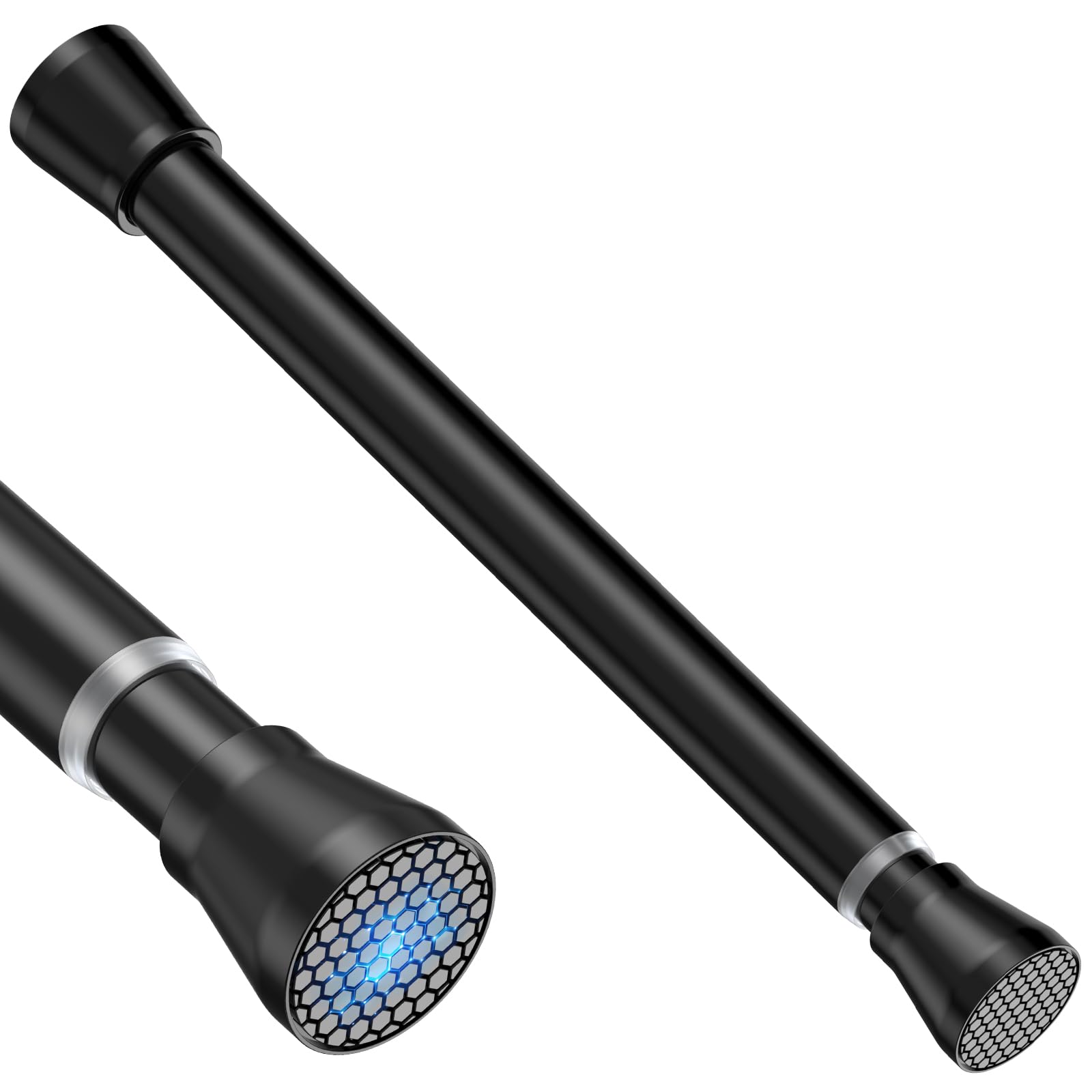 Zipglo Tension Rod | 41-67cm Adjustable No-Drill Curtain Pole - Black