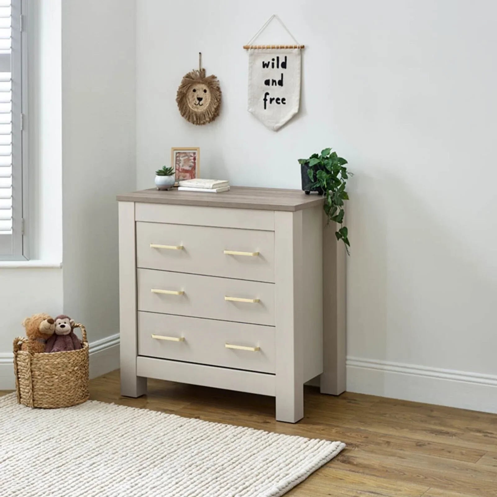 Charnwood Bordeaux Dresser & Baby Changer - Oatmeal