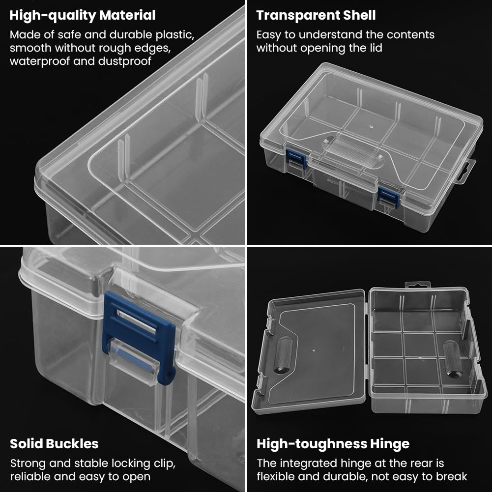 AUAUY Bead Organizer Box, 29Pcs Clear Plastic Storage Containers for Beads - image 3