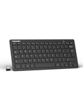 TECKNET 2.4G Wireless Keyboard – Compact Mini UK Layout, Silent Black