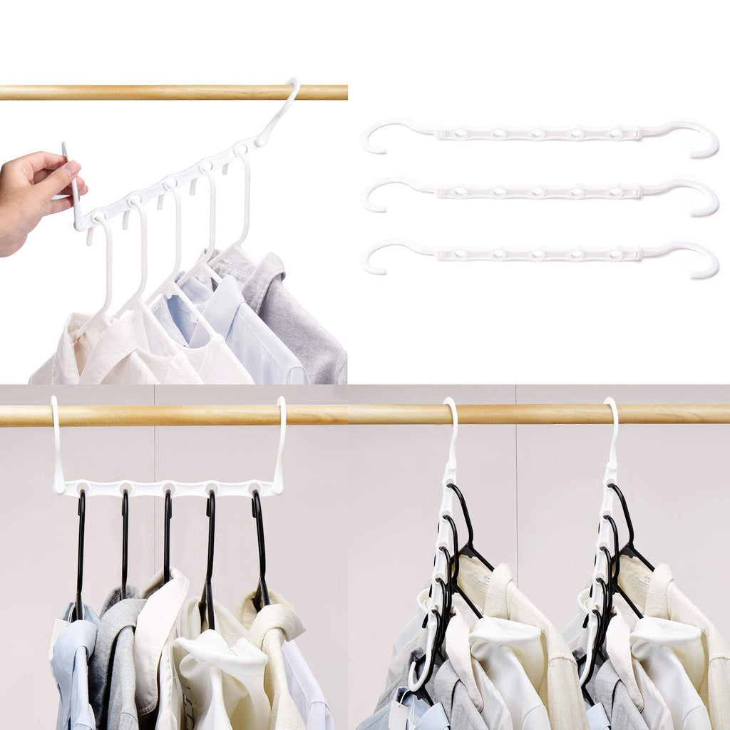 HOUSE DAY Space Saving Hangers 10 Pack, White Magic Hanger Hooks - image 1