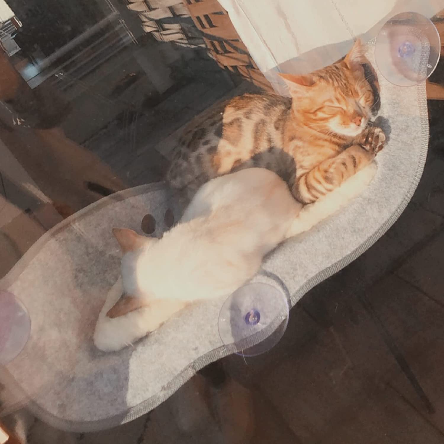 Aoresac Cat Window Hammock – Large Felt Perch & Sunny Seat for Cats