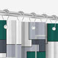 Jolof Store Emerald Green Shower Curtain – Anti-Mould Weighted Hem