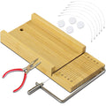 ATB-GIFT Bamboo Soap Cutter with Wire Slicer - DIY Soap Making Tool Set