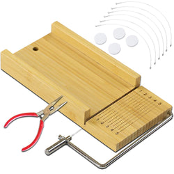 ATB-GIFT Bamboo Soap Cutter with Wire Slicer - DIY Soap Making Tool Set