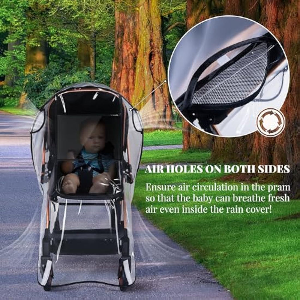 Bemece Universal Stroller Rain Cover | Waterproof Baby Weather Shield