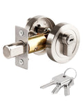 LUNEKUCK Single Cylinder Deadbolt – Zinc Alloy Round Security Door Lock