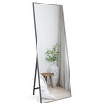 HORLIMER Full Length Mirror | 65x24 Black Frame Shatterproof Floor Mirror