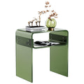 solaround Acrylic Side Table | Modern Green Nightstand | 40x30x50cm