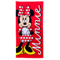 Disney Minnie Mouse Kids Beach Towel | Red Microfibre 140 x 70 cm
