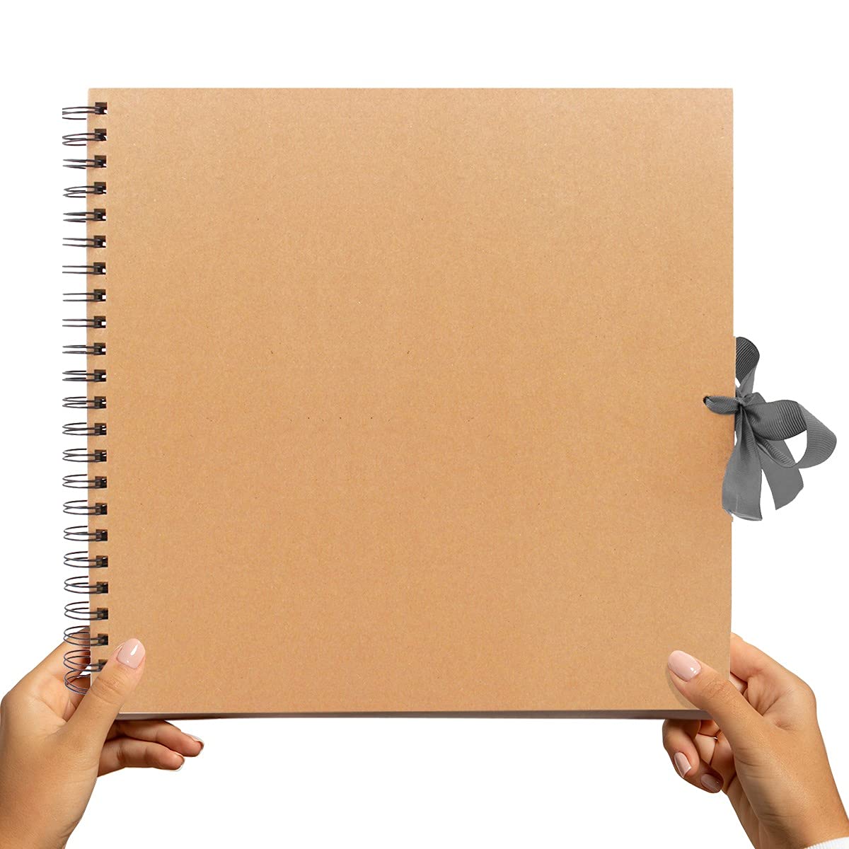 Styloo Square Kraft Paper Scrapbook Album - 30x30 cm, 40 Sheets, Brown