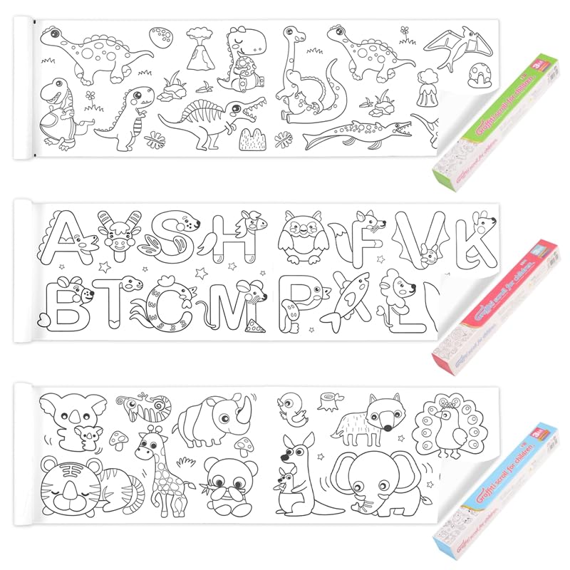 3-Pack Children's Drawing Roll – 3m DIY Colouring Paper