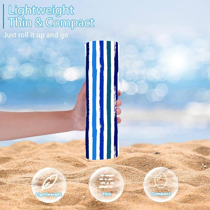 JAODFK Microfibre Beach Towel 71"X32" Quick Dry Lightweight Sand Free Extra Large Thin Towels Travel Essentials For Adults Womens Swim Bath - image 3