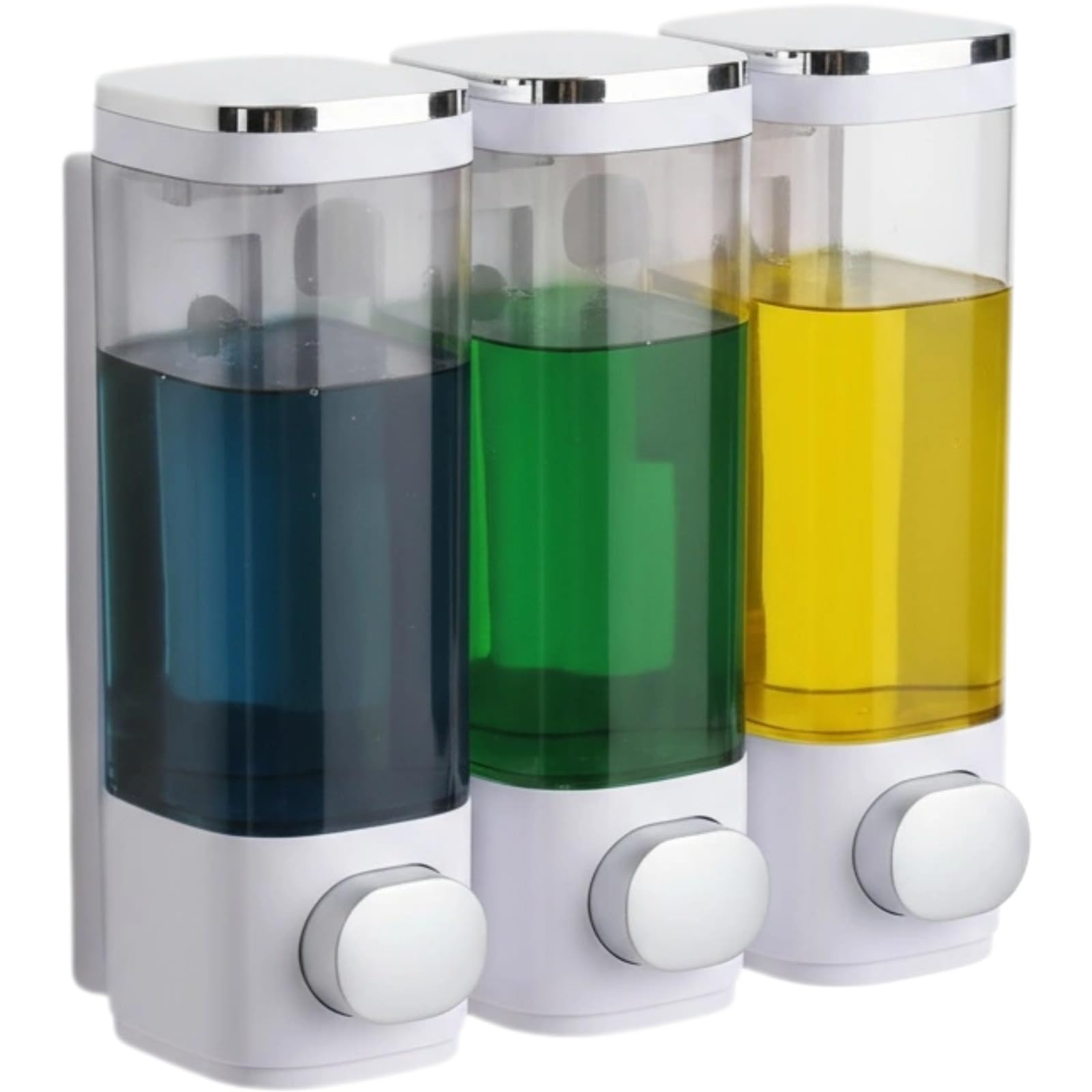 Perclyzm 3-Chamber Wall Mounted Soap Dispenser | 300ml Leak-Proof ABS