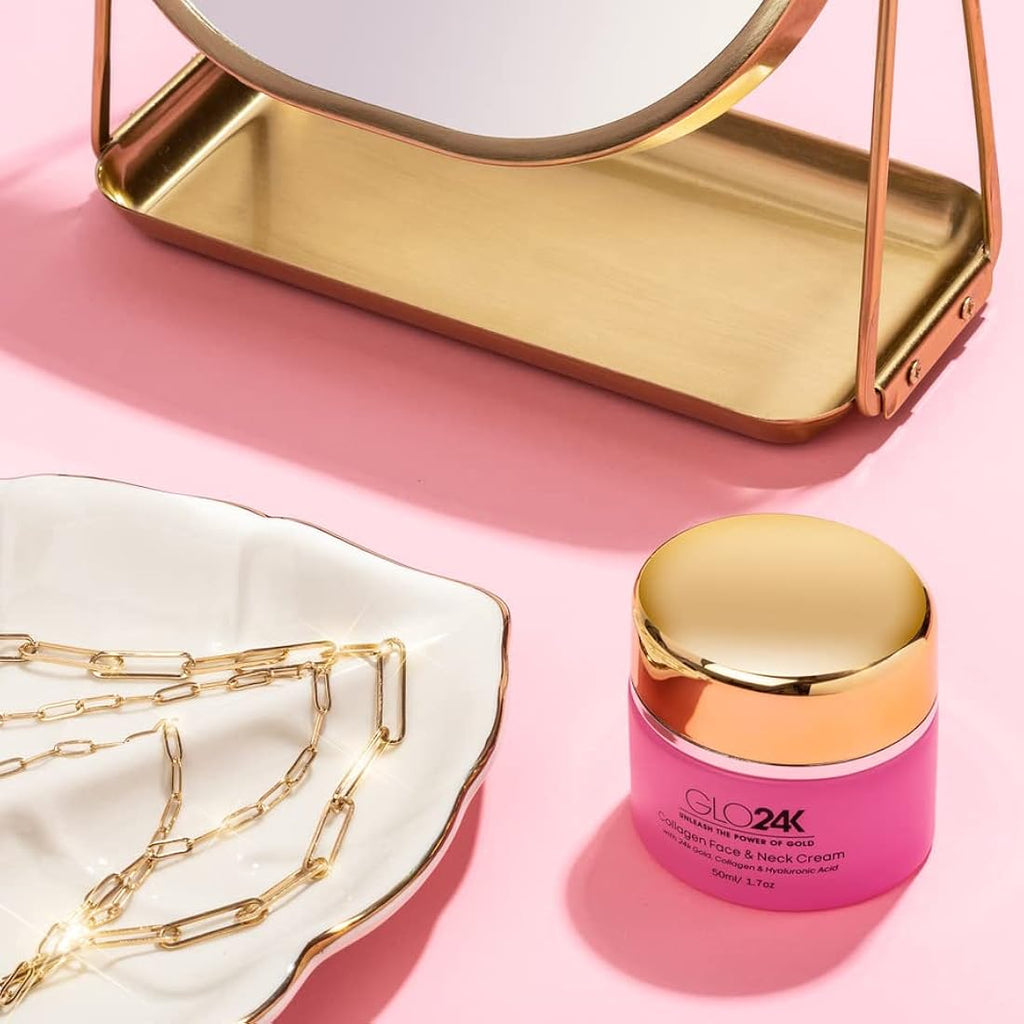 GLO24K Collagen Face & Neck Cream with 24k Gold & Hyaluronic Acid