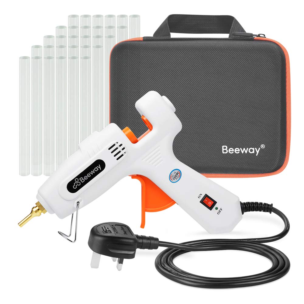BEEWAY 100W Hot Glue Gun Kit with 30 Glue Sticks and Carrying Case