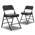 CHAIRABLE Padded Folding Chairs with Thick Cushion, 2 Pack Black - image 1