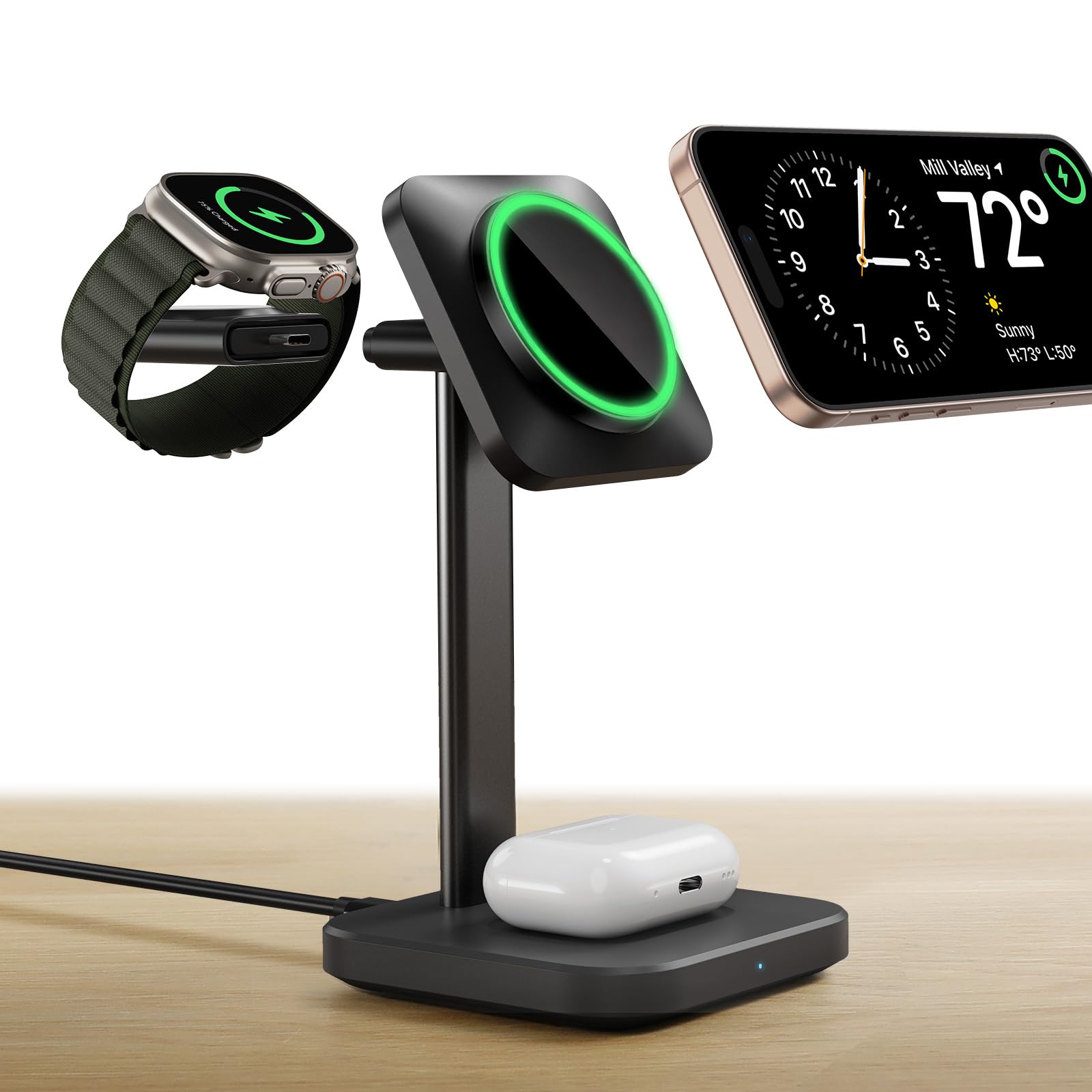 ESR 3-in-1 MagSafe Wireless Charging Station for iPhone & Apple Watch