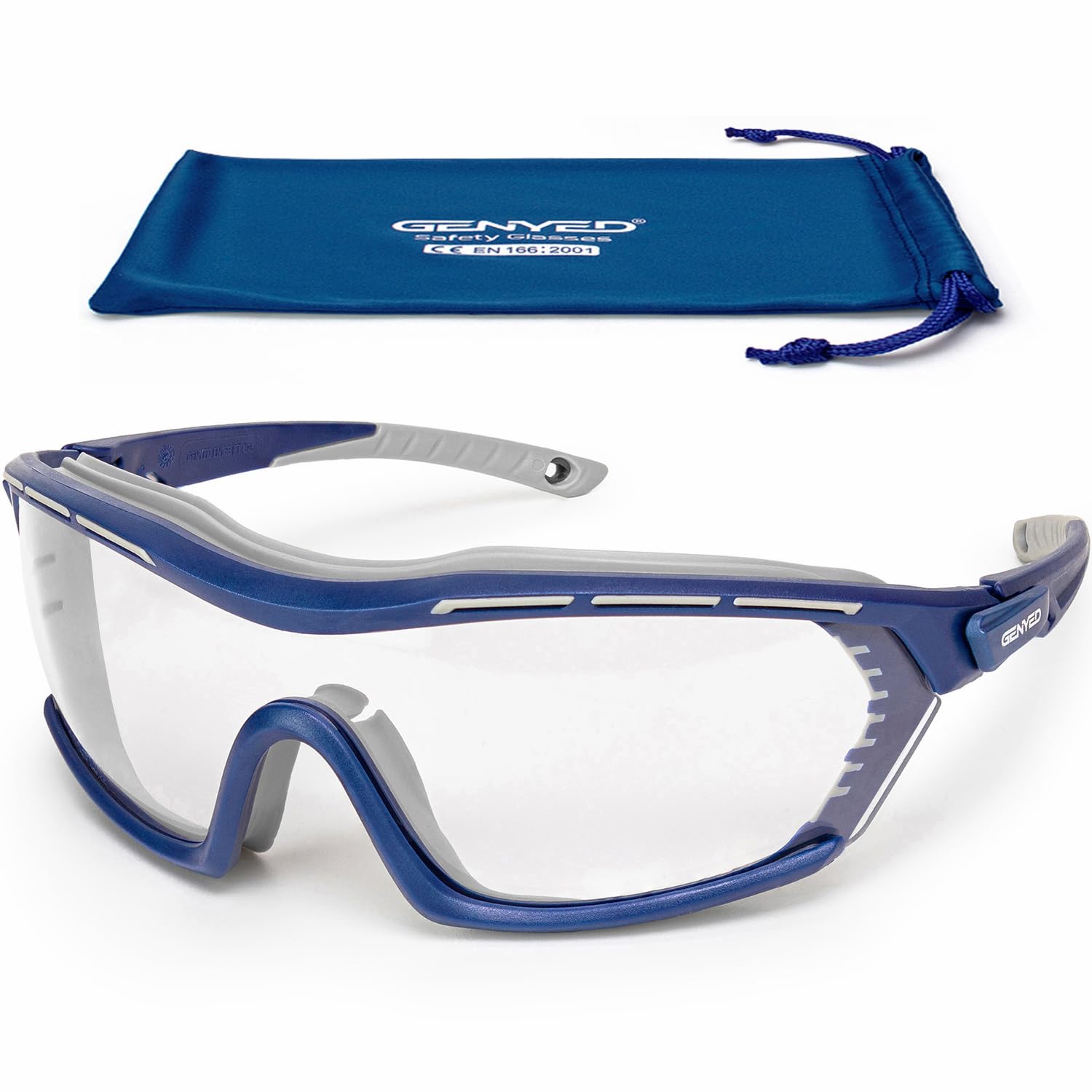 GENYED Safety Glasses – Anti-Fog UV400 Wrap-Around Protective Eyewear