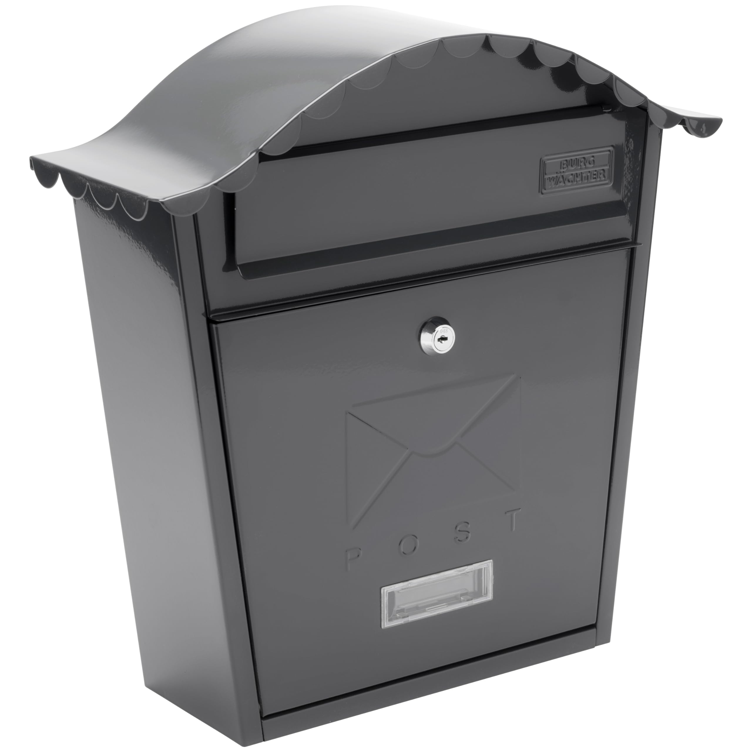 Burg-Wachter MB01A Wall Mounted Steel Post Box - Anthracite Lockable