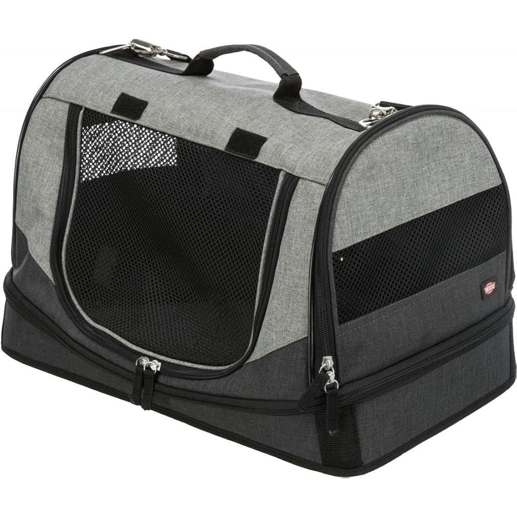 Trixie Holly Hundetasche – Transporttasche aus Polyester, Schwarz/Grau